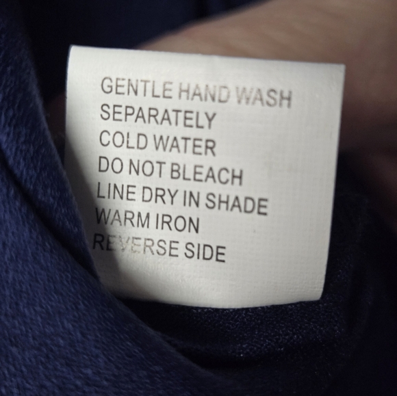 Miss Lulo Cotton Blend Midi Dress Sz Large Navy Blue 18-20" PTP, 40" Length - Picture 6 of 6